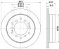 HELLA PRO TOYOTA гальмівний диск задн. LandCruiser Prado 02- HELLA PAGID 8DD 355 114-861 (фото 4)