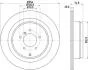 HELLA PRO LAND ROVER диск гальмівний задн. Discovery III, Range Rover III 02- PAGID 8DD 355 115291 (фото 4)