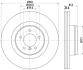 HELLA PRO LANDROVER диск гальмівний передн. Range Rover III 05- HELLA PAGID 8DD 355 115-611 (фото 4)