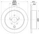 HELLA SUBARU диск гальмівний задн. Forester,Impreza,Outback,Legacy 09- HELLA PAGID 8DD 355 116-421 (фото 4)