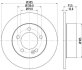HELLA RENAULT гальмівний диск задн. Master 10- PAGID 8DD 355 117-141 (фото 1)