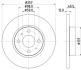HELLA PRO FIAT гальмівний диск передн. 500 09 10-, LANCIA, ALFA ROMEO HELLA PAGID 8DD 355 117-931 (фото 4)
