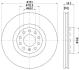 HELLA VW PRO гальмівний диск передн. PHAETON HELLA PAGID 8DD 355 118-611 (фото 4)