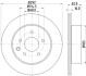 HELLA PRO NISSAN гальмівний диск задн. вентил. X-Trail,Qashqai,Renault Koleos HELLA PAGID 8DD 355 118-711 (фото 4)