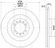 HELLA PRO MITSUBISHI гальмівний диск передн. L200, PAJERO SPORT I PAGID 8DD 355 118741 (фото 4)