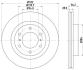 HELLA PRO MITSUBISHI диск гальмівний передн. Pajero IV 07- HELLA PAGID 8DD 355 119-081 (фото 4)