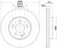 HELLA PRO DB диск гальмівний передн. W176 PAGID 8DD 355 119591 (фото 4)