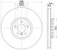 HELLA PRO HIGH CARBON BMW гальмівний диск передн. правий X5 (E70), X5 (F15, F85), X6 (E71, E72) HELLA PAGID 8DD 355 120-731 (фото 4)