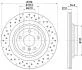 HELLA PRO HIGH CARBON DB диск гальмівний задн.GLE W166 11- PAGID 8DD 355 122551 (фото 4)