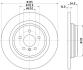 HELLA PRO HIGH CARBON DB диск гальмівний задн. GLE W166 11- HELLA PAGID 8DD 355 122-861 (фото 4)