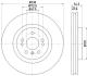 Диск гальмівний HELLA PAGID 8DD 355 126-301 (фото 4)