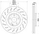 HELLA PRO HIGH CARBON DB гальмівний диск передн. C218, X218 HELLA PAGID 8DD 355 126-381 (фото 4)