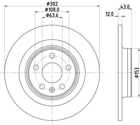 HELLA PRO HIGH CARBON VOLVO диск гальм. задн. S60 20- PAGID 8DD 355 126991 (фото 1)