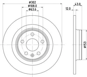 HELLA PRO HIGH CARBON VOLVO диск гальм. задн. S60 20- PAGID 8DD 355 126991