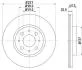 HELLA PRO HIGH CARBON FIAT гальмівний диск передн. DOBLO, ALFA ROMEO, LANCIA PAGID 8DD 355 127151 (фото 4)