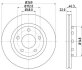 HELLA PRO HIGH CARBON AUDI Гальмівний диск A8 D2 95- PAGID 8DD 355 127-431 (фото 1)