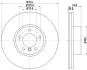 HELLA PRO HIGH CARBON BMW диск гальмівний передн. 5 серия E39 00- PAGID 8DD 355 127621 (фото 4)