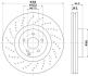 HELLA PRO HIGH CARBON DB гальмівний диск передн. CLS 55 AMG, W221, SL 55 AMG, SLK HELLA PAGID 8DD 355 127-961 (фото 4)