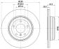 HELLA PRO HIGH CARBON BMW диск гальмівний задн. (вентил.) 5-serie E60/61 HELLA PAGID 8DD 355 128-121 (фото 4)