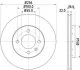 HELLA PRO HIGH CARBON VW диск гальмівний передн. Up, Load, Skoda Citigo, Seat 11- PAGID 8DD 355 129441 (фото 1)