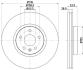 HELLA PRO HIGH CARBON FORD диск гальмівний передн.Galaxy, S-Max, Landrover Freelander, Volvo S60/80 II, V60/70, XC70 06- HELLA PAGID 8DD 355 129-511 (фото 4)