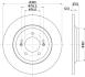HELLA PRO HYUNDAI гальмівний диск задн. i30 17- HELLA PAGID 8DD 355 131-381 (фото 1)