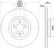 HELLA PRO VW гальмівний диск передн. POLO VI 17- PAGID 8DD 355 132011 (фото 4)