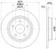 HELLA PRO FORD диск гальм. задн. FOCUS 18- PAGID 8DD 355 132031 (фото 4)