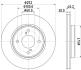 HELLA PRO SUZUKI диск гальмівний передній SWIFT 17- HELLA PAGID 8DD 355 132-051 (фото 4)