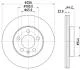 HELLA PRO AUDI диск гальмівний передній A1 Allstreet 22, A1 City Carver 19-, SEAT, SKODA PAGID 8DD 355 132091 (фото 4)