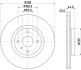 HELLA PRO HIGH CARBON MAZDA гальмівний диск передн. MX-5 15-, FIAT 124 Spider HELLA PAGID 8DD 355 132-111 (фото 4)