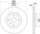 HELLA PRO HIGH CARBON MAZDA гальмівний диск передн. MX-5 15-, FIAT 124 Spider PAGID 8DD 355 132111 (фото 4)