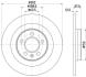 HELLA PRO VOLVO диск гальмівний зад. XC40 17- HELLA PAGID 8DD 355 132-121 (фото 4)