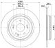 HELLA PRO HONDA диск гальмівний задн. CR-V 16- HELLA PAGID 8DD 355 132-231 (фото 4)
