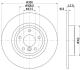 HELLA PRO JAGUAR гальмівний диск задн. XE 2.0 15-, XF II 2.0 15-, XF SPORTBRAKE 2.0 D 17- HELLA PAGID 8DD 355 132-391 (фото 4)