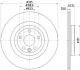 HELLA PRO HIGH CARBON LAND ROVER гальмівний диск задн. DISCOVERY SPORT, RANGE ROVER VELAR, JAGUAR PAGID 8DD 355 132-601 (фото 3)
