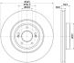 HELLA PRO HIGH CARBON KIA гальмівний диск передн. STINGER 2.0 17-, GENESIS HELLA PAGID 8DD 355 132-651 (фото 1)