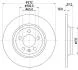 HELLA PRO VW диск гальмівний задній POLO 1.5 18-, 2.0 17-, AUDI PAGID 8DD 355 132701 (фото 4)