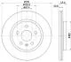 HELLA PRO OPEL гальмівний диск задн. INSIGNIA B PAGID 8DD 355 132751 (фото 1)