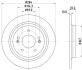 HELLA PRO HYUNDAI гальмівний диск задн. KONA, KIA CEED 18- HELLA PAGID 8DD 355 132-921 (фото 3)
