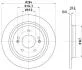 HELLA PRO HYUNDAI гальмівний диск задн. KONA, KIA CEED 18- PAGID 8DD 355 132921 (фото 3)