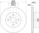HELLA PRO TOYOTA гальмівний диск передн. YARIS 1.0 20-, 1.5 20- HELLA PAGID 8DD 355 134-981 (фото 1)