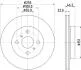 HELLA PRO TOYOTA гальмівний диск передн. YARIS 1.0 20-, 1.5 20- PAGID 8DD 355 134981 (фото 1)