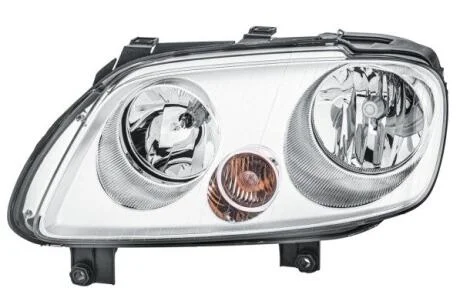 VW Фара основная галоген (Visteon) с мотором,без ламп H7/H1 PY21W W5W лів.Caddy III,Touran 04- HELLA 1EE 010 203011