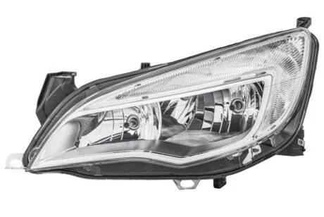 OPEL Фара основная галоген с лампами,мотором,H7/H7 W21/5W лів.Astra J 09- HELLA 1EG 010 011311
