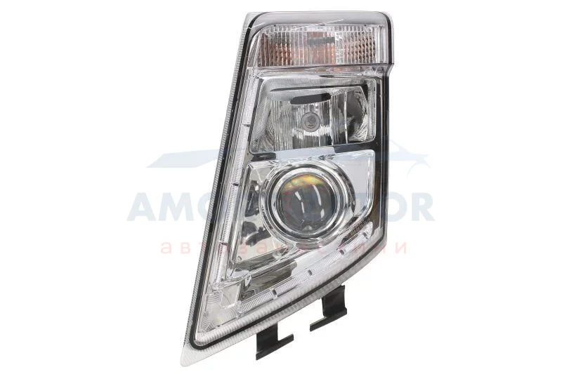 Фара Лів (H7/H7/LED/PY21W, ручн, без мотора, колір відбивача: хром, колір повороту: прозор) VOLVO FH, FH II, FH16, FM 09.05- HELLA 1EL010478091 (фото 1)