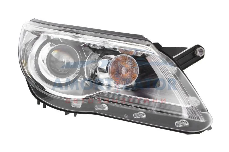 VW фара основна Bi- Xenon (з мотором, без газоразр.лампи D1S/H7 PY21W W5W прав. Tiguan 07- HELLA 1ZS 009 549221 (фото 1)