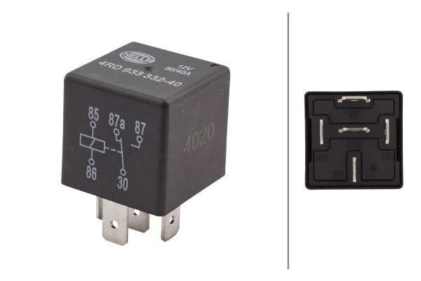 Реле робочого струму 12V, 30A/40A 5 пол. HELLA 4RD 933 332401 (фото 1)
