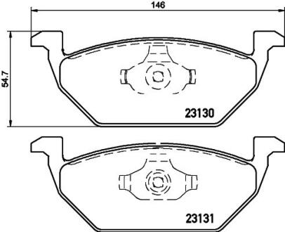 Гальмівні колодки перед. без датчика HELLA 8DB 355 008-591