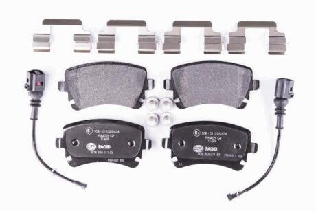 Колодки гальмівні дискові; задня вісь HELLA 8DB355011531